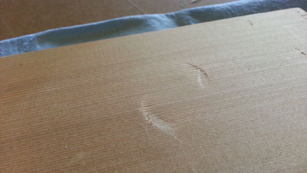 dented wood