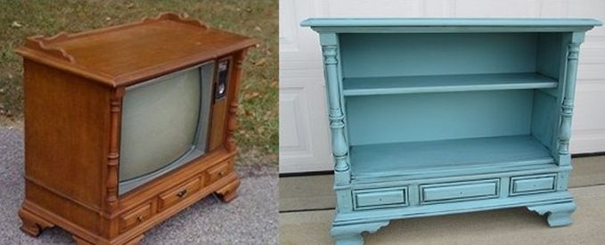 Old TV console