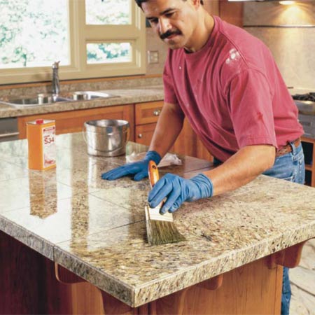 Sealing granite worktops