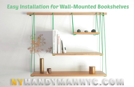 Easy Installation for Wall-Mounted Bookshelves